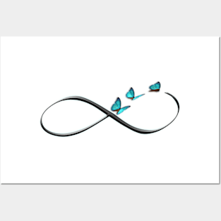 infinity butterflies Posters and Art